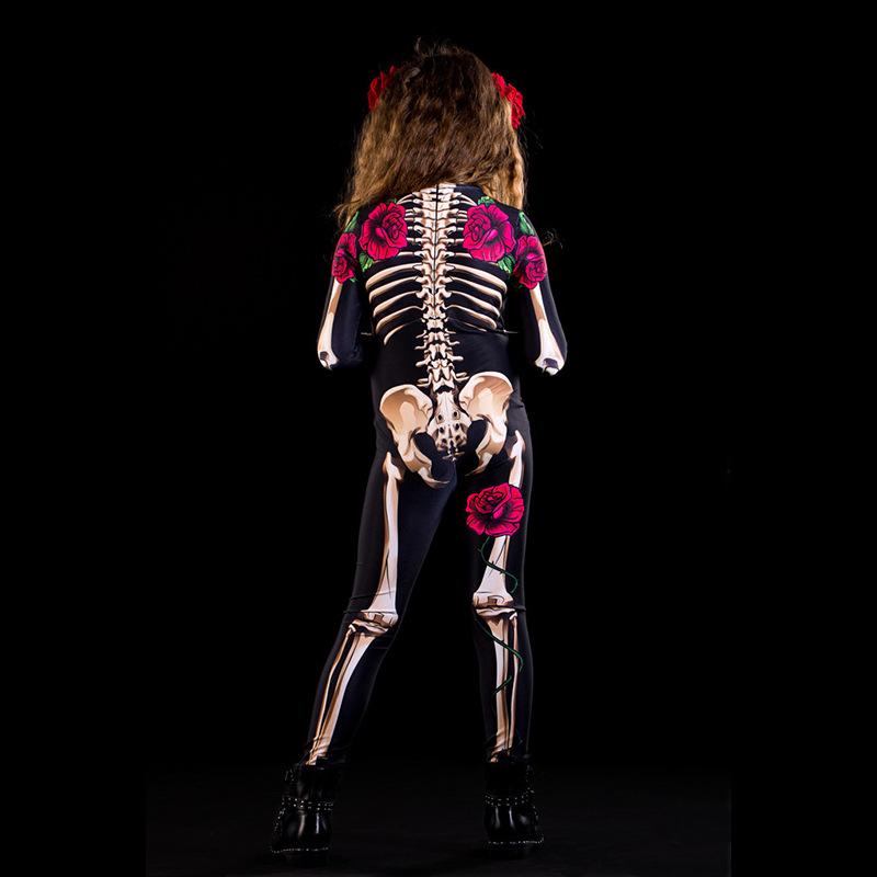 Horrible Holloween Skeleton Costume Jumpsuit for Adult&kids-STYLEGOING