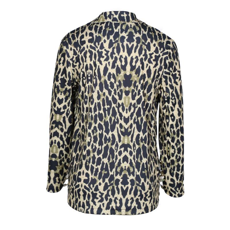 Women Fashion Leopard Slim Blazers-STYLEGOING