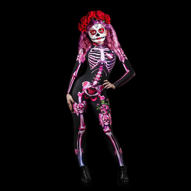 Holloween Horrible Skeleton Jumpsuit for Adult&kids-STYLEGOING