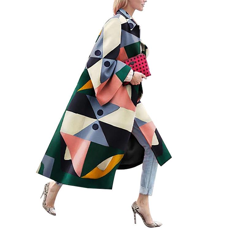 Fashion Women Colorful Long Overcoat-STYLEGOING