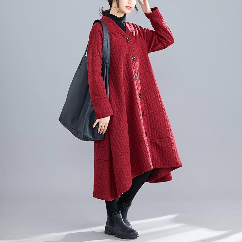 Women Plus Size Winter Knitting Overcoat-STYLEGOING