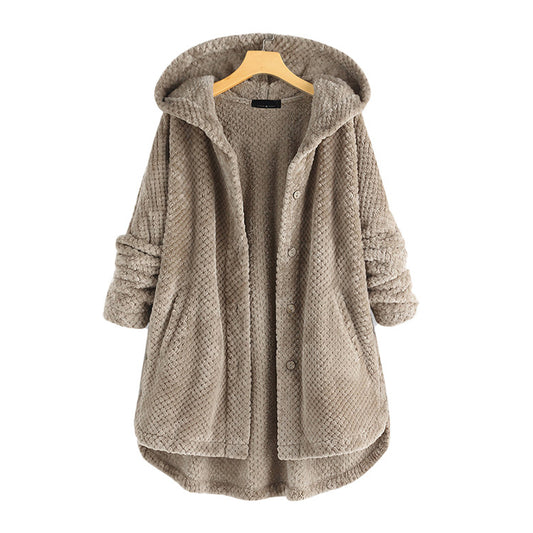 Casual Women Velvet Puls Sizes Hoodies Overcoat