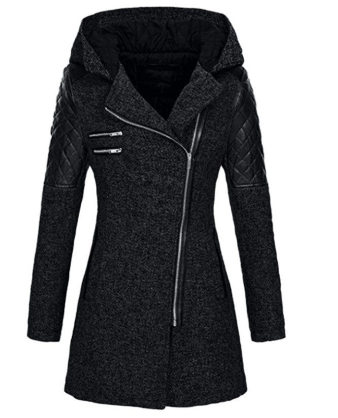 Winter Zipper Hoodies Overcoat for Women