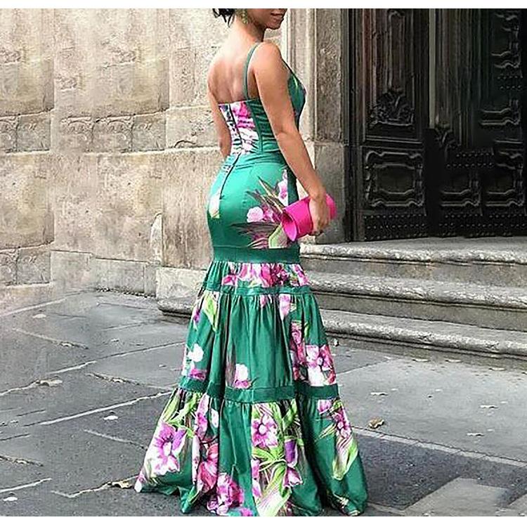 Sexy Summer Floral Print Long Dresses-STYLEGOING