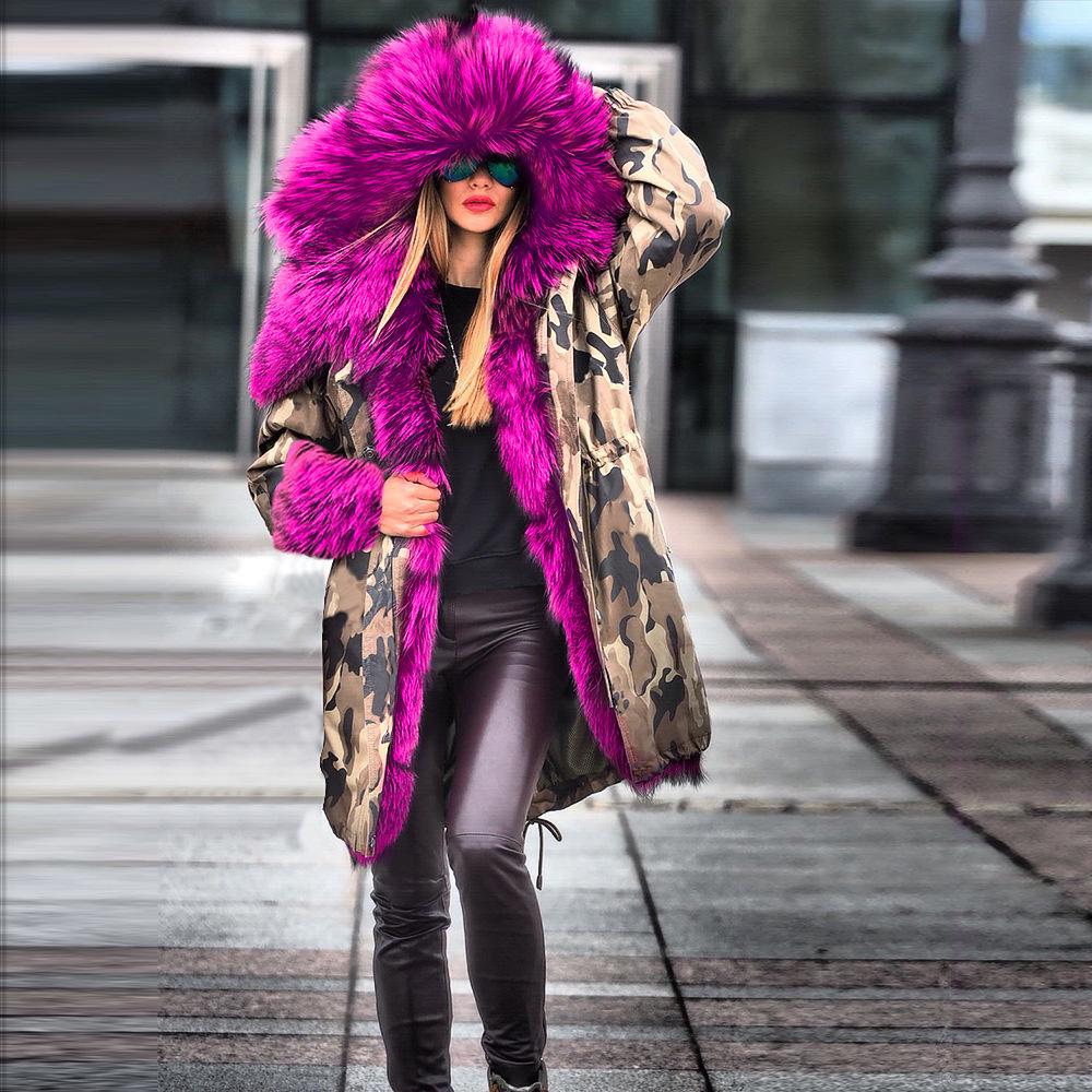 Winter Fleece Lined Fur Collar Overcoat-STYLEGOING