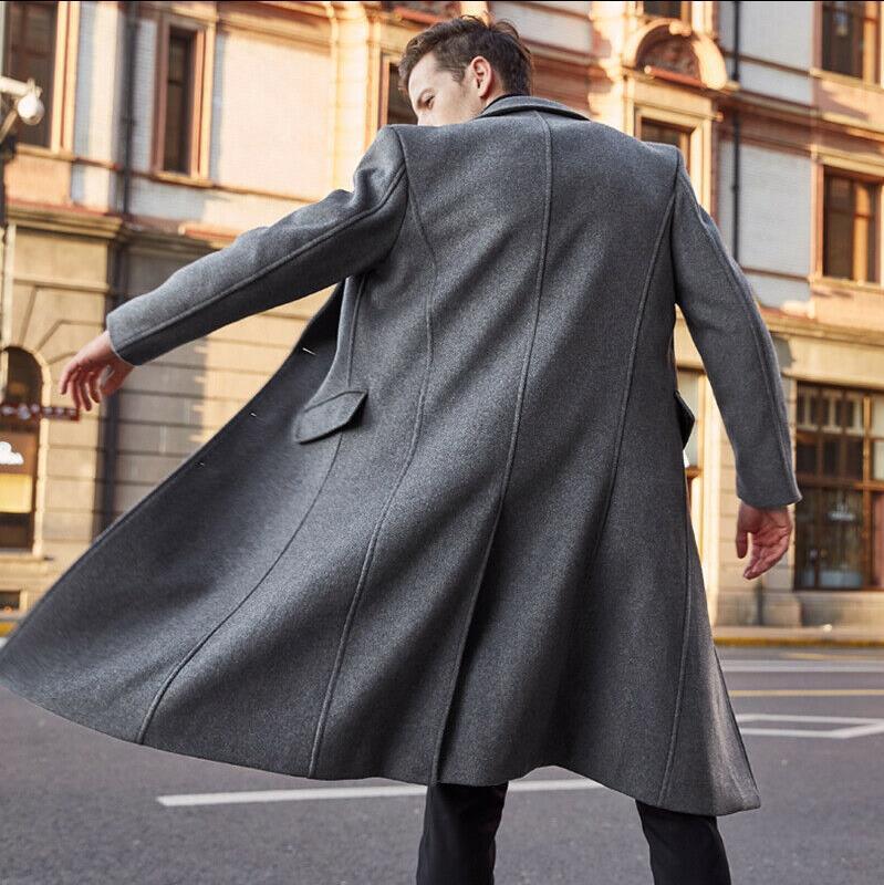 Men's Long Overcoat for Winter-STYLEGOING