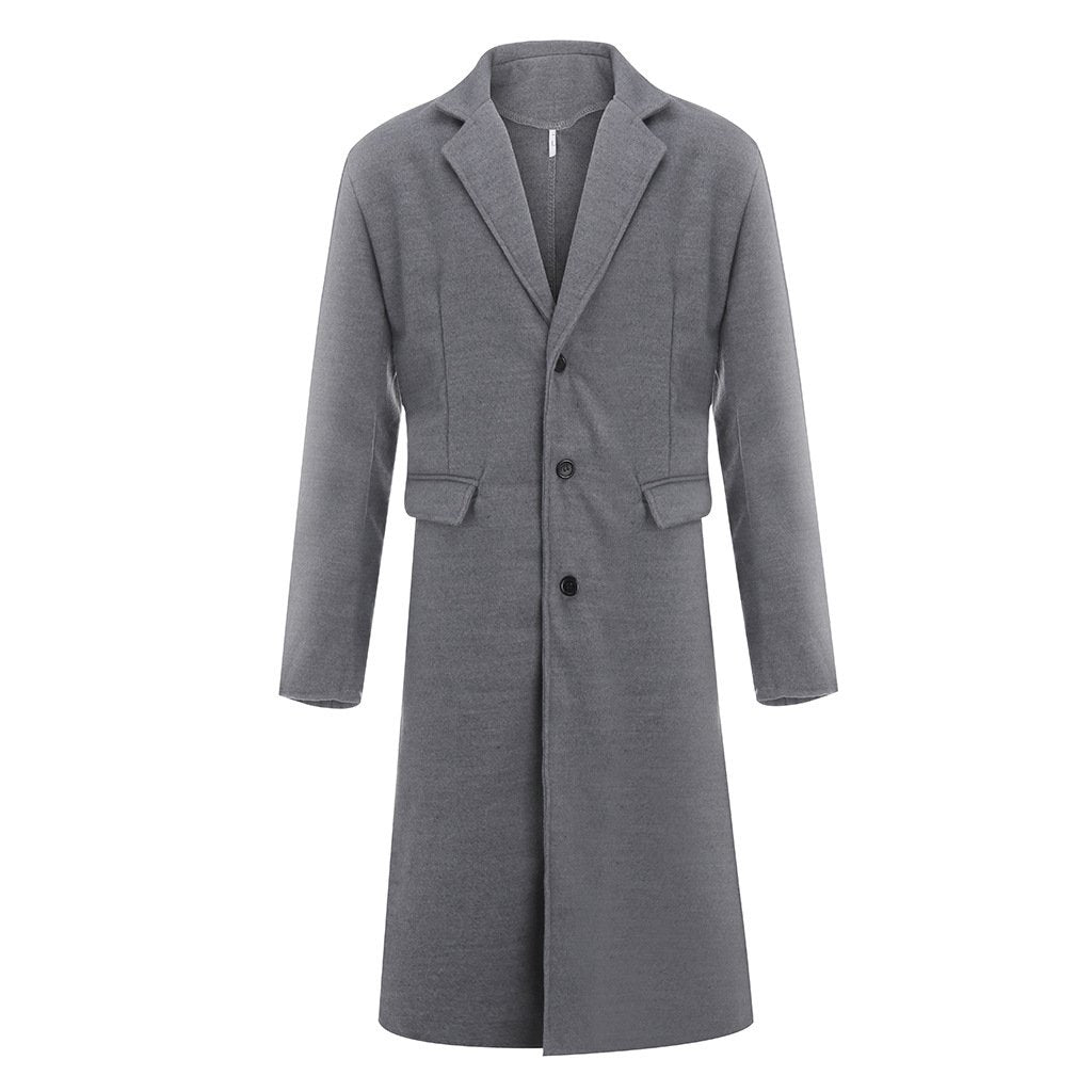 Men's Long Overcoat for Winter-STYLEGOING