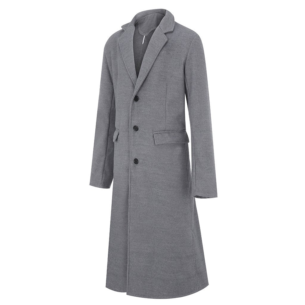 Men's Long Overcoat for Winter-STYLEGOING
