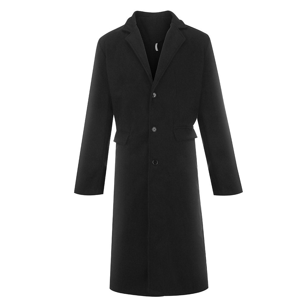 Men's Long Overcoat for Winter-STYLEGOING