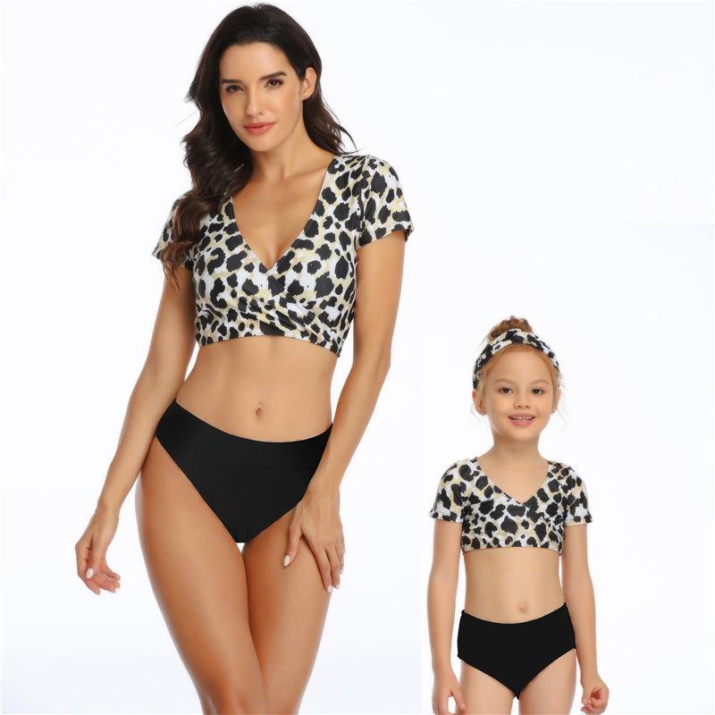 Summer Beach Leopard Mother&Daughter Bikinis-STYLEGOING