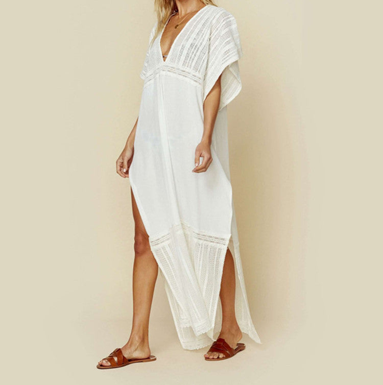 White Summer Holiday Bikini Cover Up Dresses