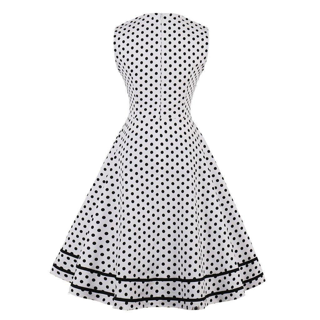 Women Square Neckline Sleeveless Plus Sizes Vintage Dresses-STYLEGOING