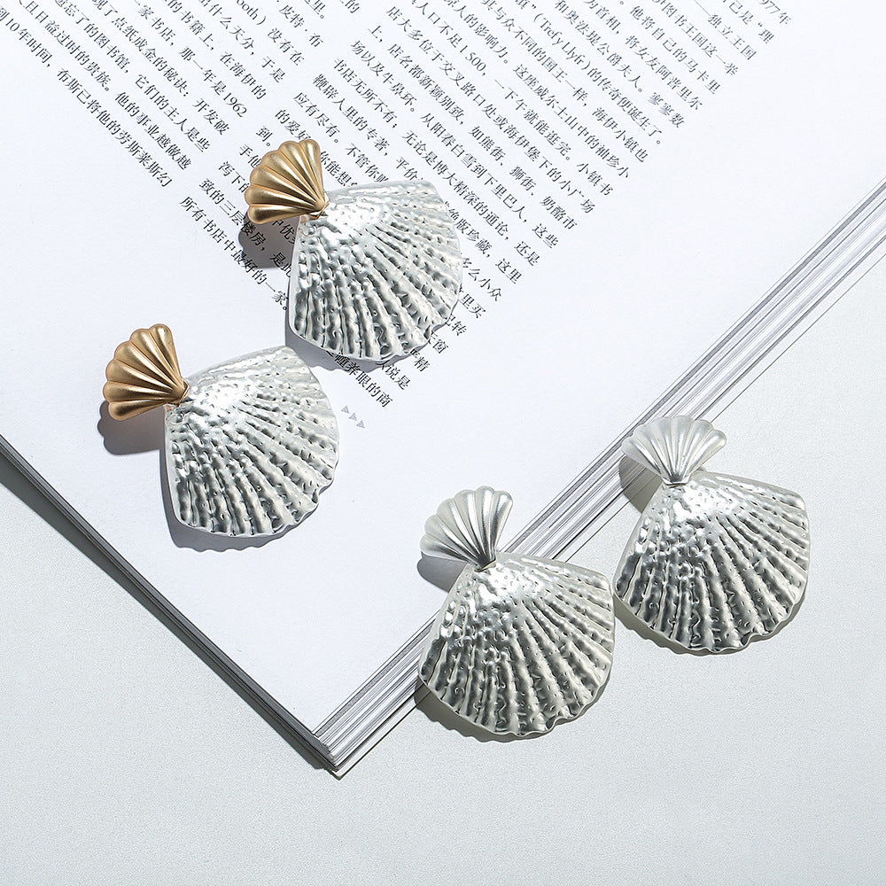 Women Fashion Irregular Fan Shape Earrings