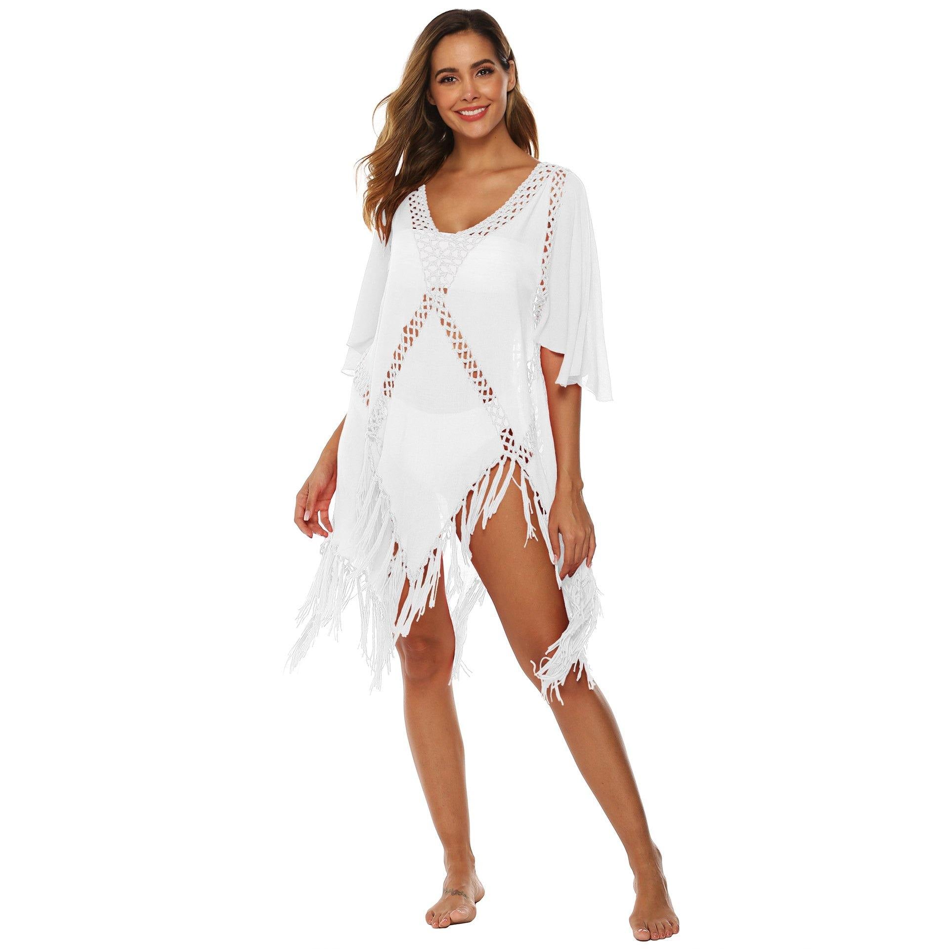 Irregular Summer Sexy Tassel Beach Dresses-STYLEGOING