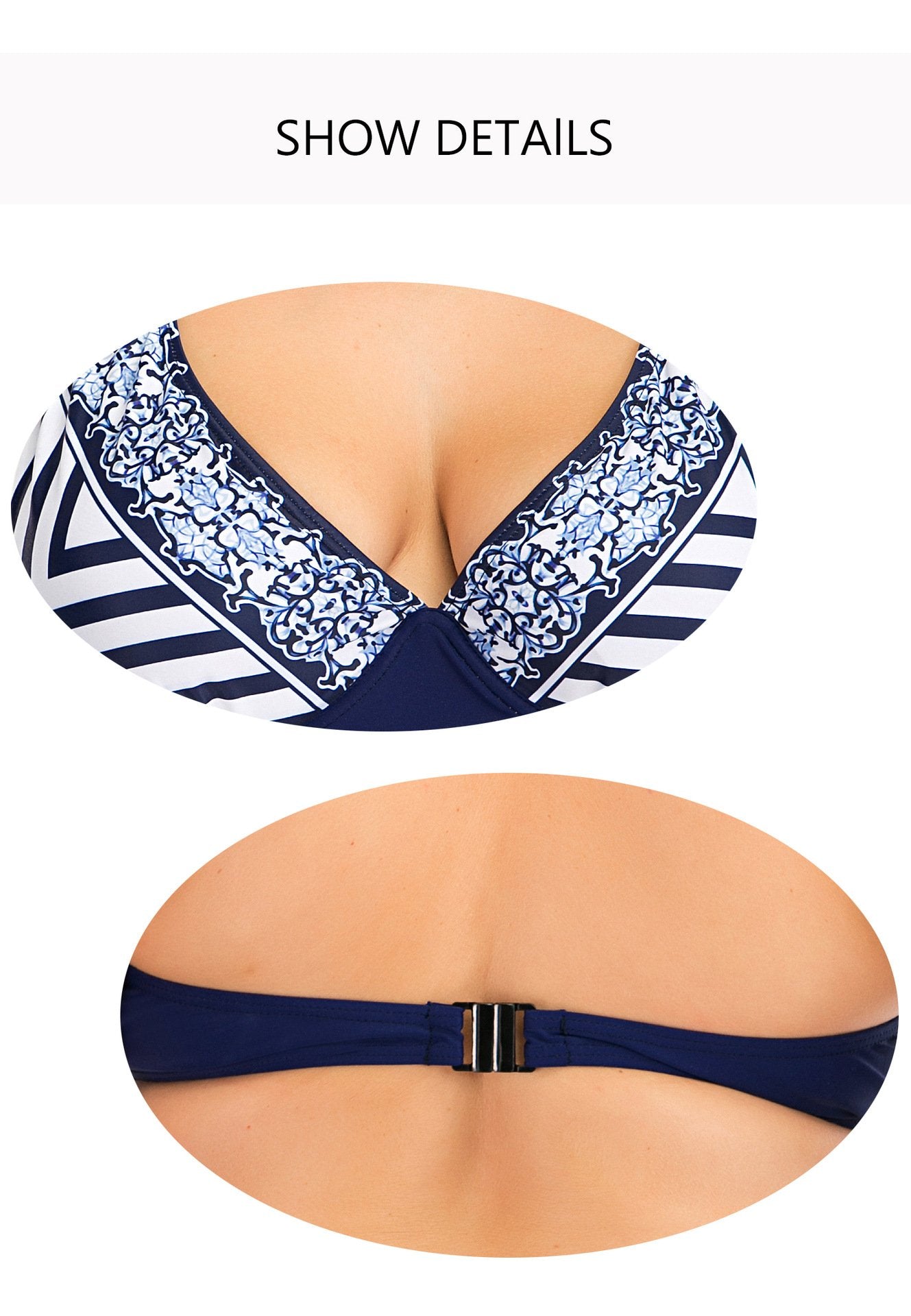 Summer Plus Sizes Halter Bikini Swimsuit-STYLEGOING