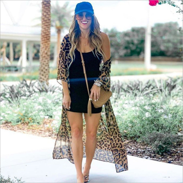 Sexy Leopard Chiffon Summer Beach Covers