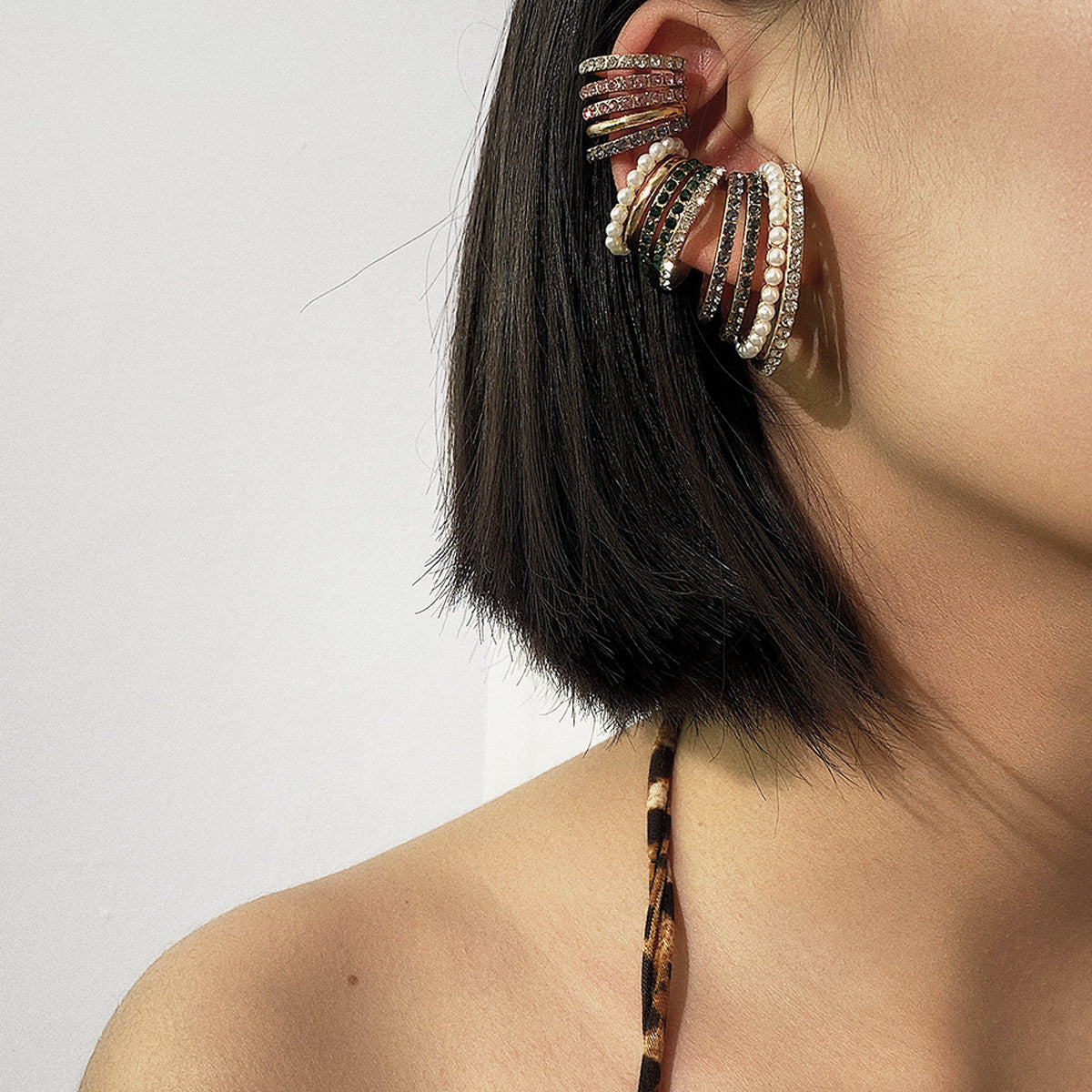 Fashion Irregular Circle Earrings Clips for Women