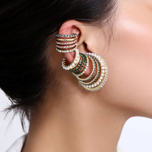 Fashion Irregular Circle Earrings Clips for Women