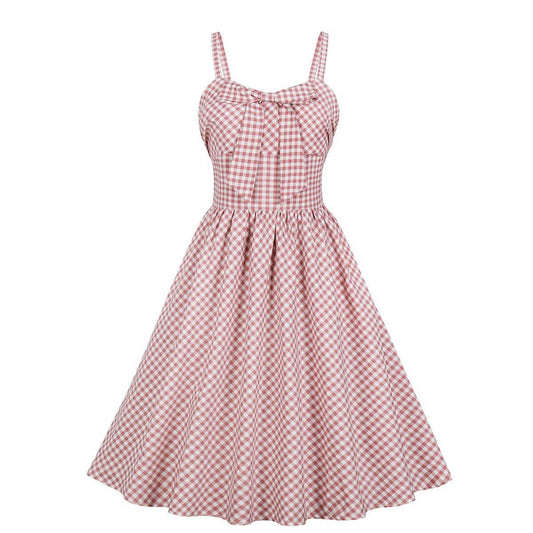 Pink Lovely Bowknot Plus Sizes Loose Dresses-STYLEGOING