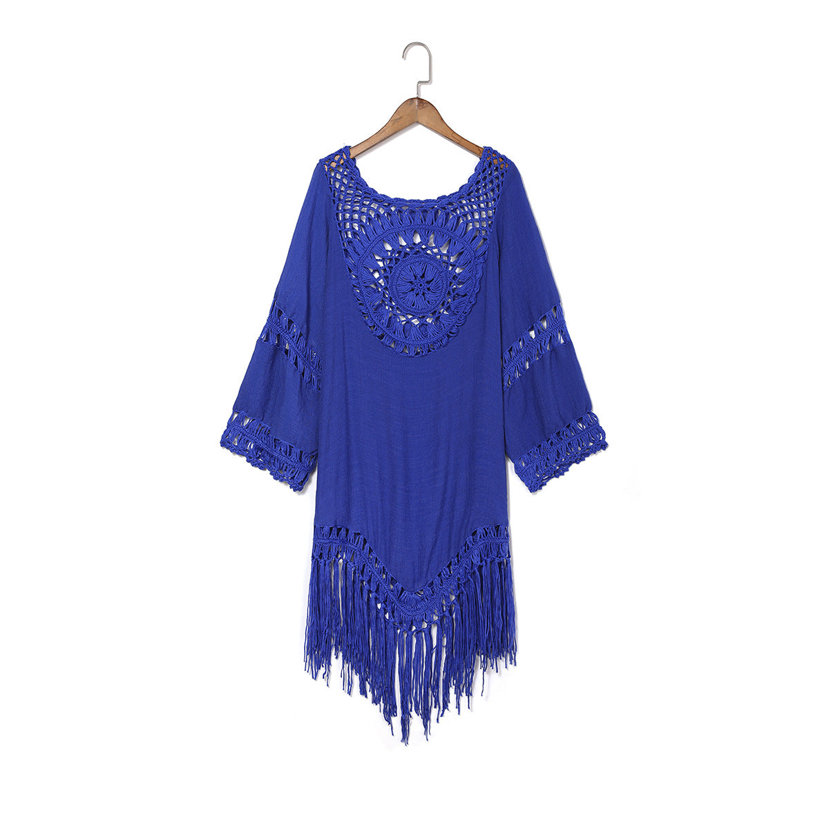 Summer Holdiay Crochet Tassels Beach Cover Up Dresses