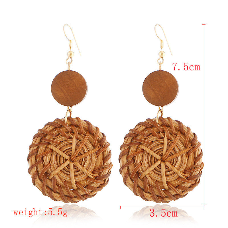 Vintage Boho Hanmade Woven Earrings for Women