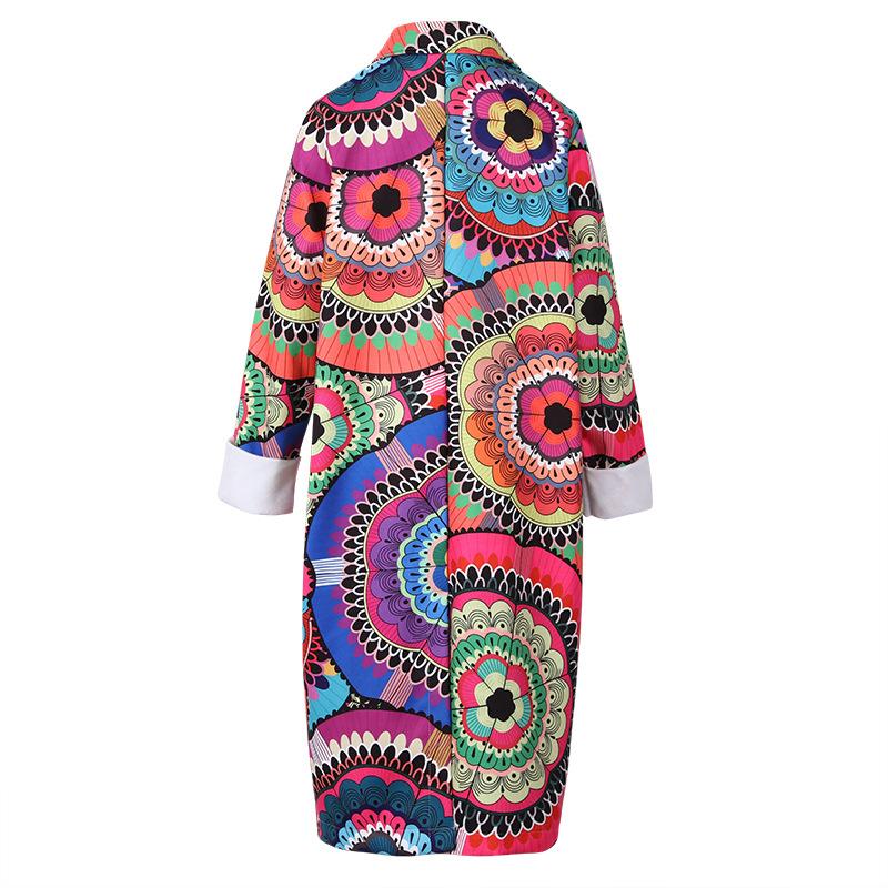 Women Print Long Outerwear for Winter-STYLEGOING