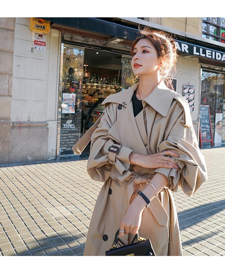 Women Loose Long Fall Trenchcoat-STYLEGOING