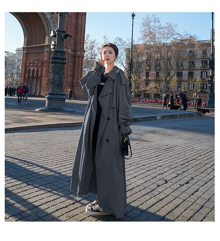 Women Loose Long Fall Trenchcoat-STYLEGOING