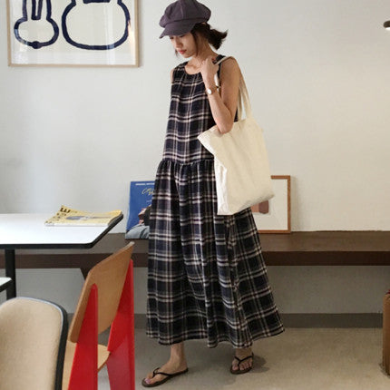 Vintage Summer A Line Sleeveless Long Dresses