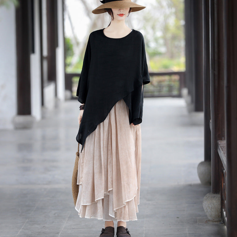 Fairy Irregular Linen Women Skirts