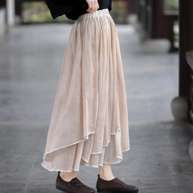 Fairy Irregular Linen Women Skirts