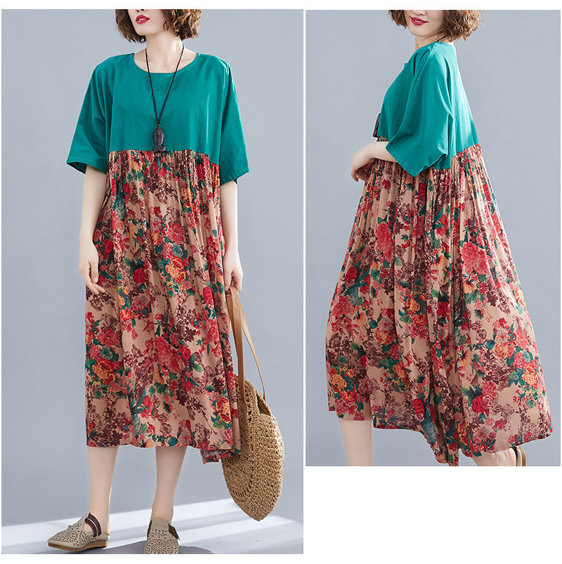 Ethnic Plus Sizes Cozy Linen Summer Maxi Dresses for Women