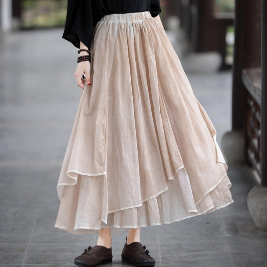Fairy Irregular Linen Women Skirts