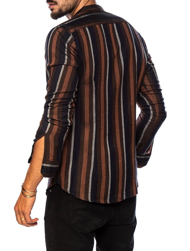 Long Sleeves Striped Shirts for Men