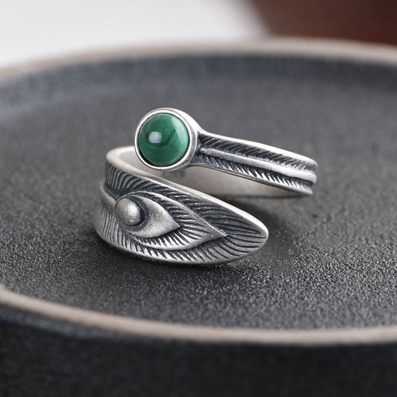 Vintage Peacock Design Open-end Rings for Women