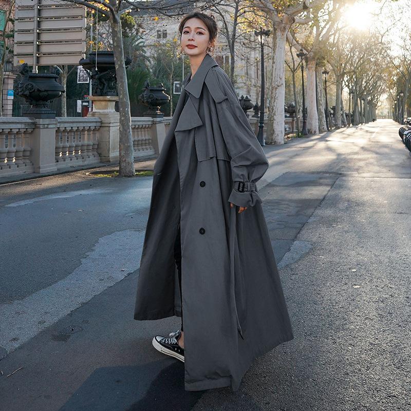 Women Loose Long Fall Trenchcoat-STYLEGOING