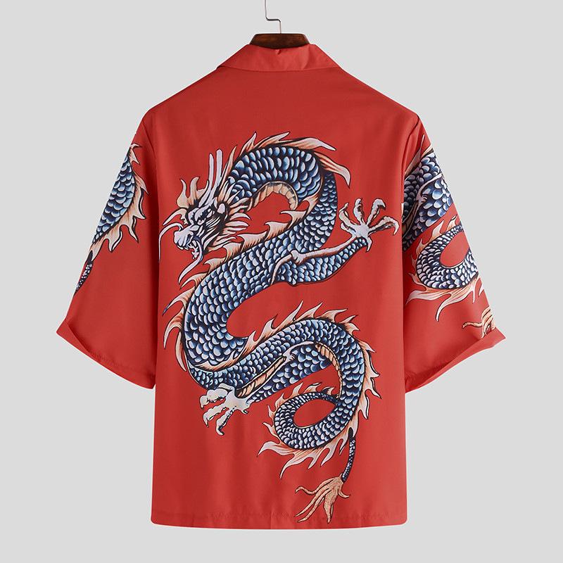Unisex Dragon Style Short Sleeves Shirts-STYLEGOING