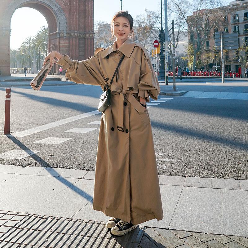 Women Loose Long Fall Trenchcoat-STYLEGOING