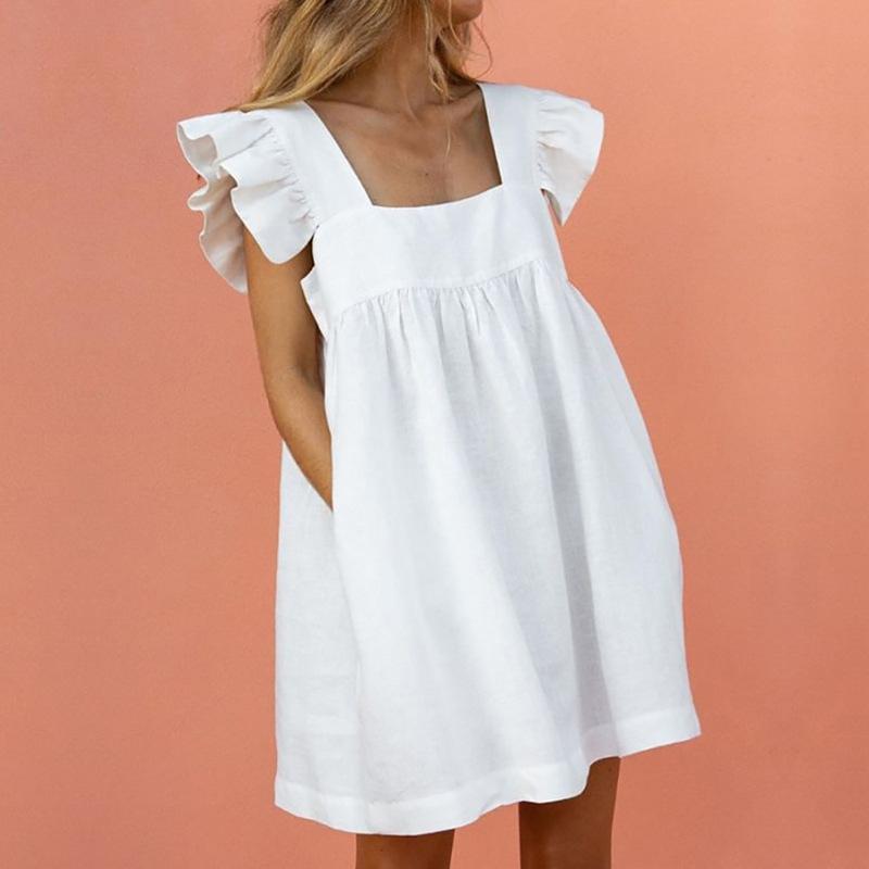 Casual Summer Loose Short Dresses-STYLEGOING