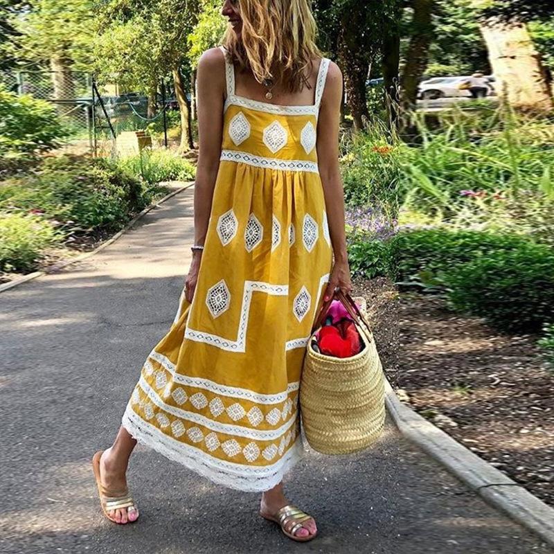 Bohemian Summer Causal Holiday Dresses-STYLEGOING