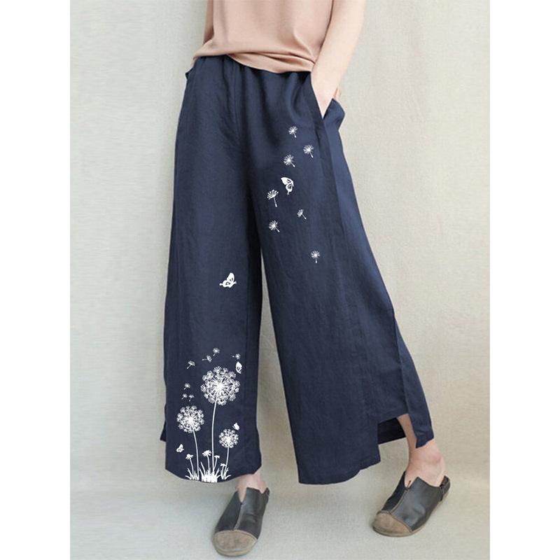 Leisure Linen Pipe Loose Pants-STYLEGOING