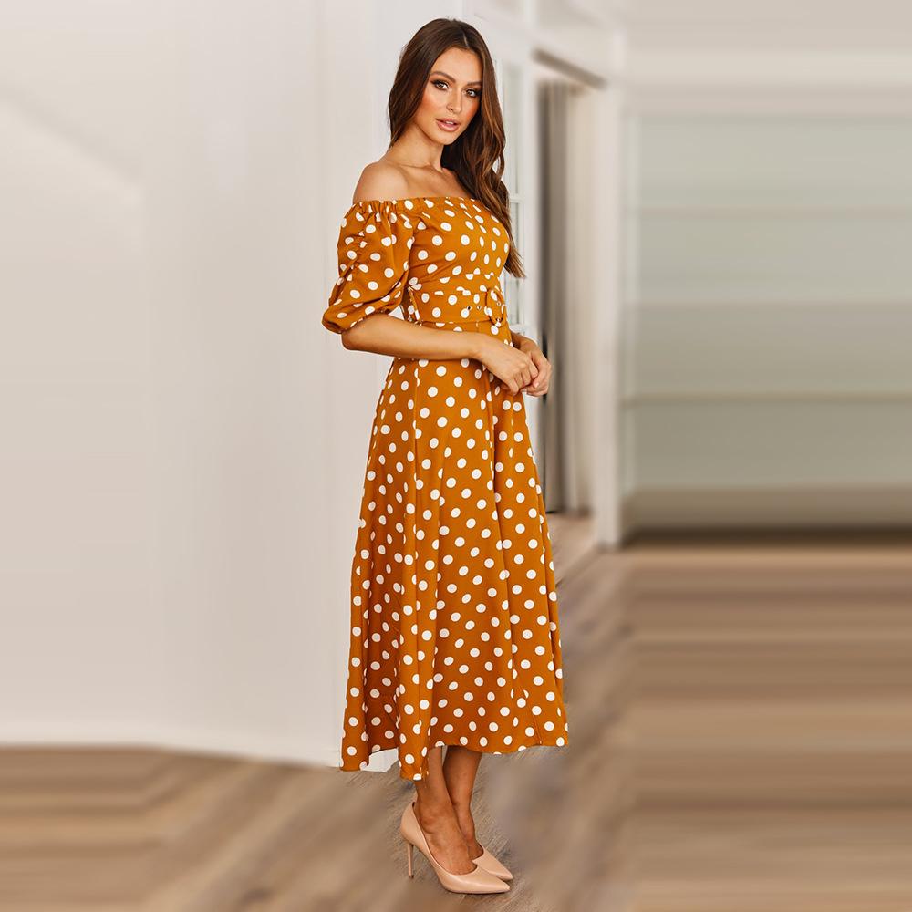 Summer Sexy Off The Shoulder Dot Dresses-STYLEGOING