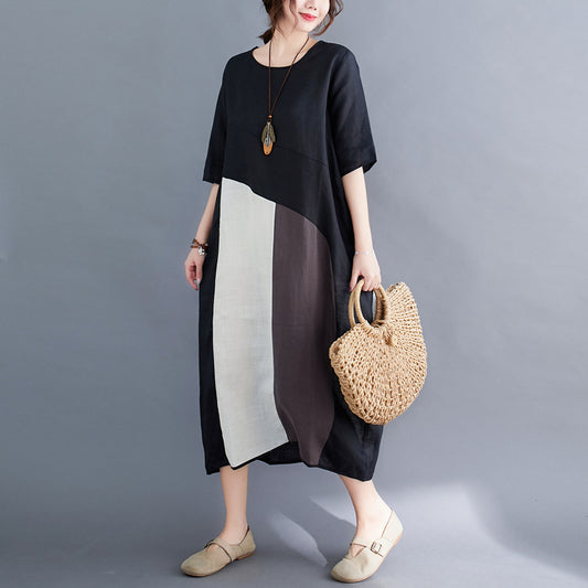 Casual Linen Plus Sizes Summer Women Cozy Dresses
