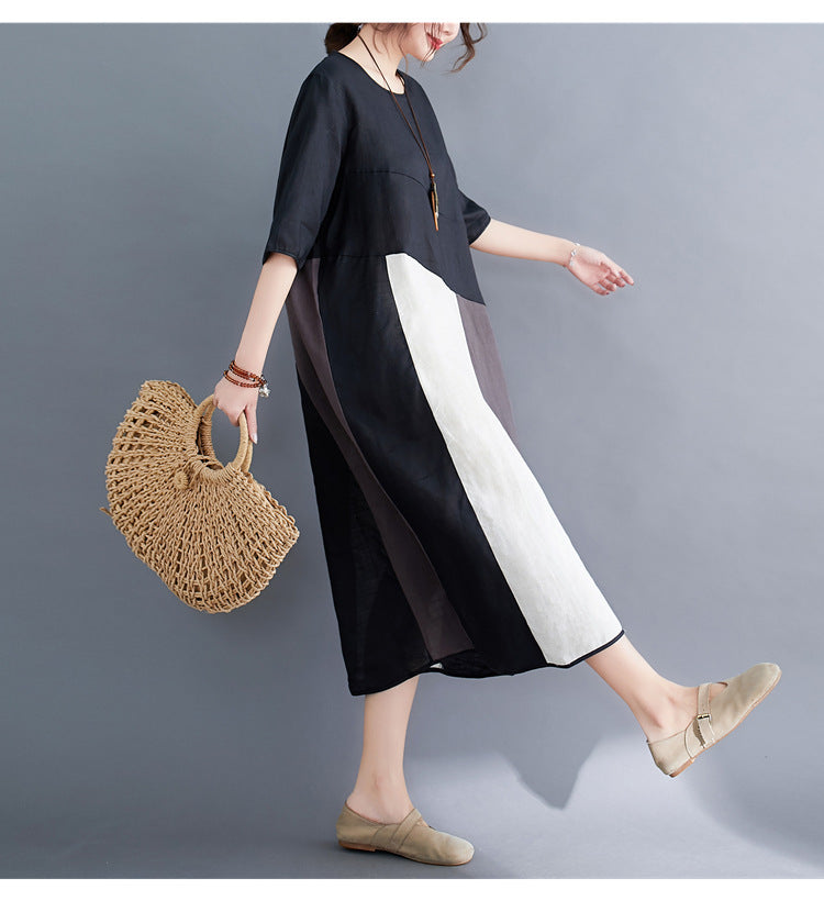 Casual Linen Plus Sizes Summer Women Cozy Dresses