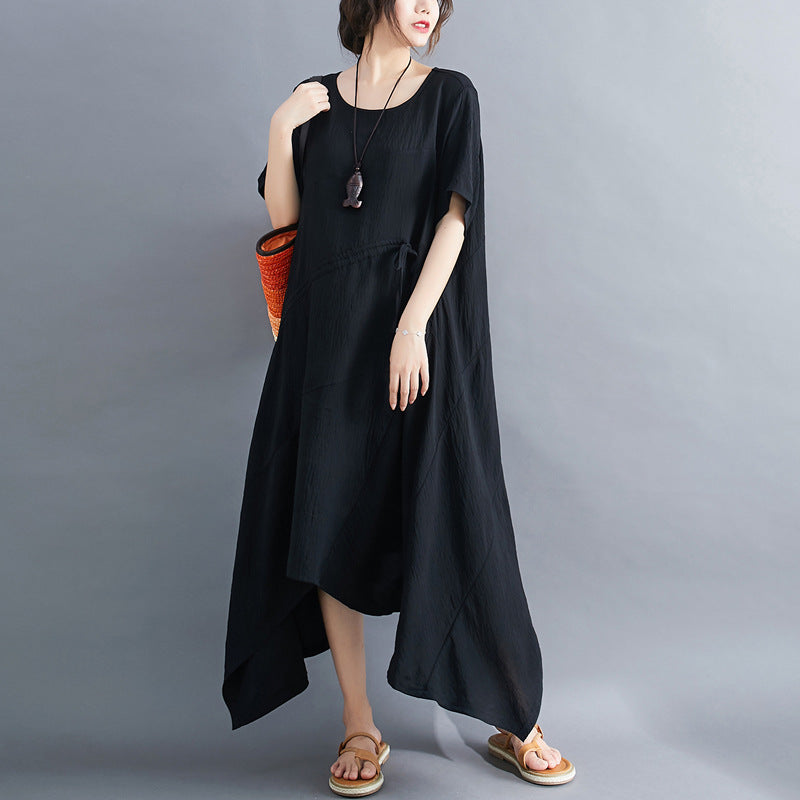 Vintage Irregular Linen Plus Sizes Long Maxi Dresses