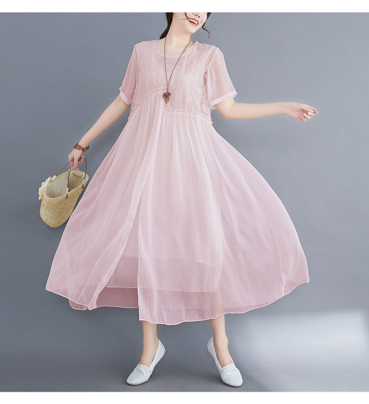 Summer Fairy Chiffon Women Plus Sizes Dresses