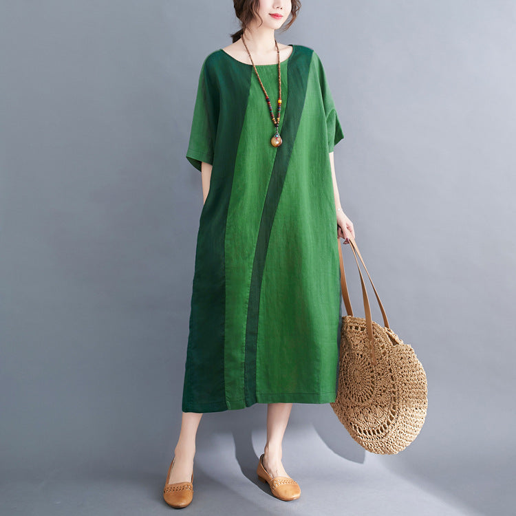 Women Summer Linen Plus Sizes Vintage Dresses