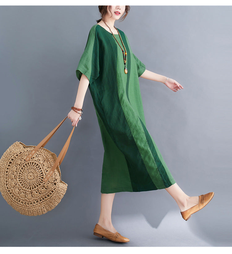 Women Summer Linen Plus Sizes Vintage Dresses