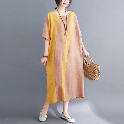 Women Summer Linen Plus Sizes Vintage Dresses