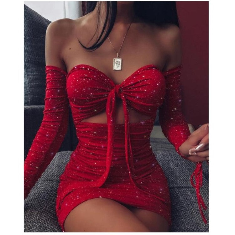 Sexy Strapless Bandage Sexy Mini Party Dresses